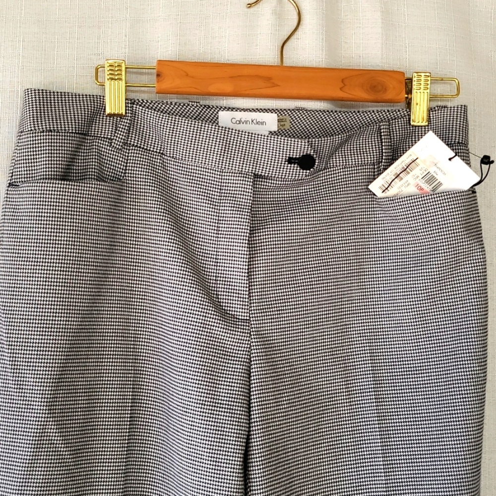 Calvin Klein Black & White Houndstooth Pants